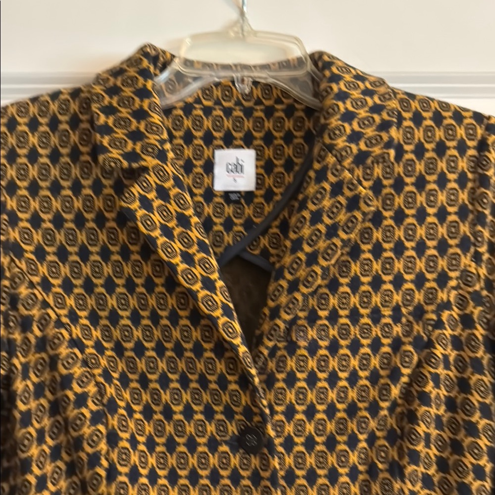 CAbi Golden Geometric Blazer